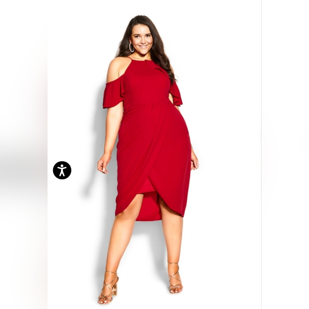 City Chic Red "Love Siren" Dress